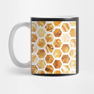 Golden hexagons Mug